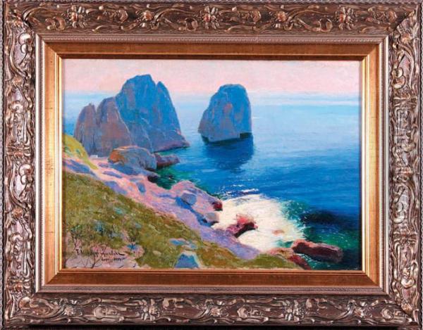 Widok Z Capri, 1923 R. Oil Painting - Feliks M. Wygrzywalski