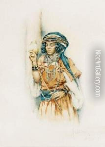 Femme Berbere Oil Painting - Alphonse Birck
