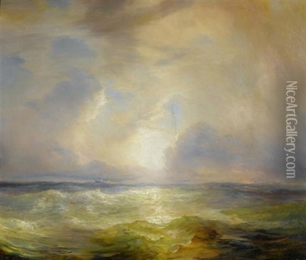Marine Oil Painting - Baron Jean Antoine Theodore Gudin