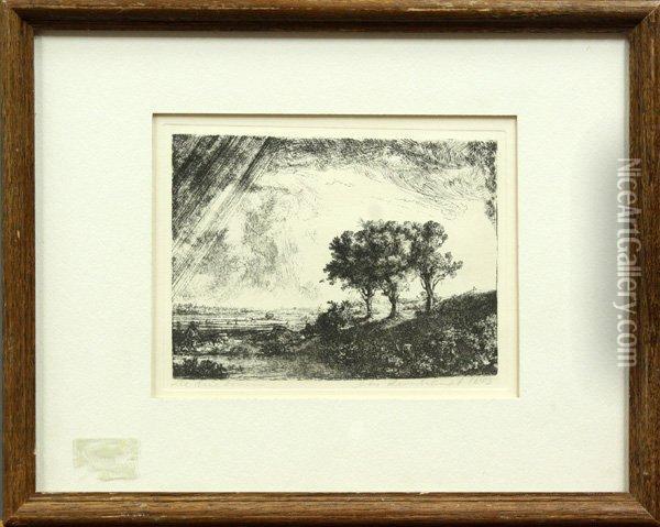 Den Drei Baumen Oil Painting - Rembrandt Van Rijn
