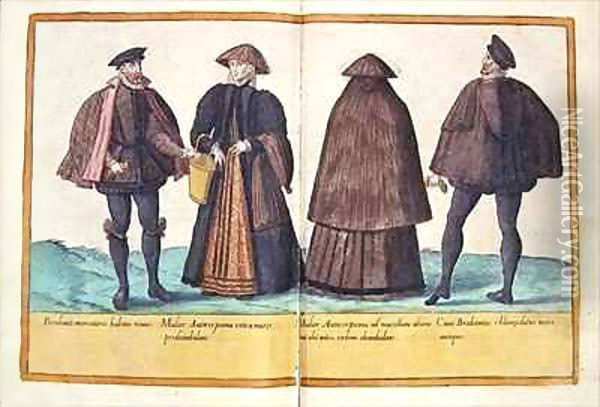 Sixteenth century costumes from 'Omnium Poene Gentium Imagines' 32 Oil Painting - Abraham de Bruyn