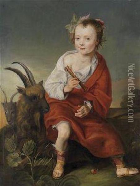 A Young Girl With A Flute And A Goat Oil Painting - Jacob Gerritsz. Cuyp