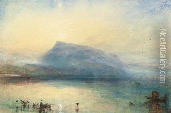 The Blue Rigi: Lake Of Lucerne, Sunrise Oil Painting - Joseph Mallord William Turner
