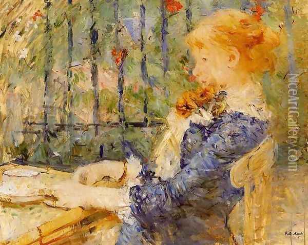 Tea Oil Painting - Berthe Morisot