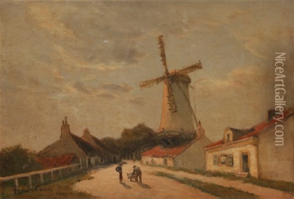 Moulin En Hollande, 1903 Oil Painting - Frank Myers Boggs
