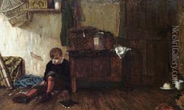 The Miscreant Oil Painting - Arthur Stocks