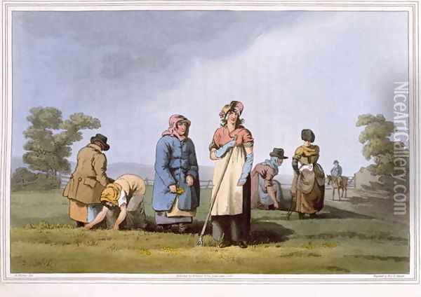 Lowkers, engraved by Robert Havell the Elder, published 1814 by Robinson and Son, Leeds Oil Painting - George Walker