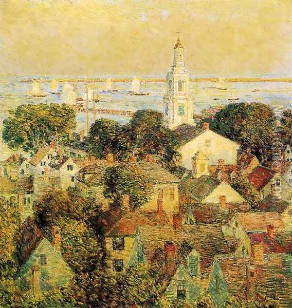 Provincetown Oil Painting - Frederick Childe Hassam