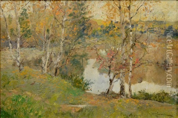 Autumn Landscape Oil Painting - Isaak Levitan