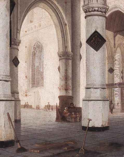 Church Interior Oil Painting - Hendrick Van Vliet