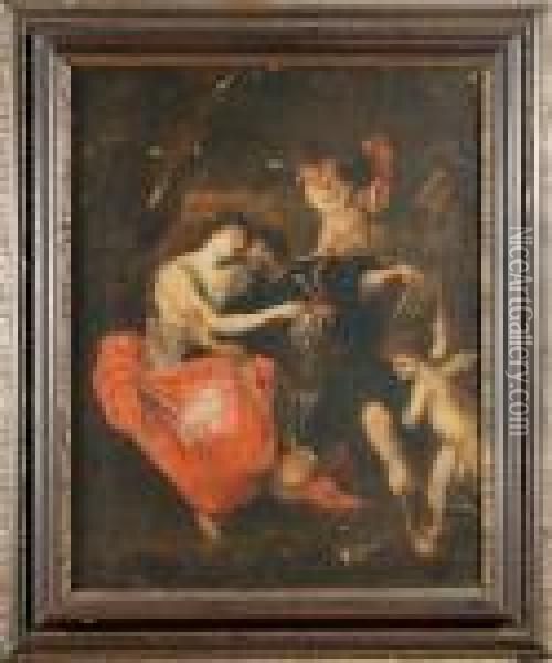 Komposition Med Med Krigare Oil Painting - Peter Paul Rubens