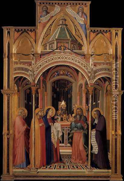 The Presentation in the Temple 1342 Oil Painting - Ambrogio Lorenzetti