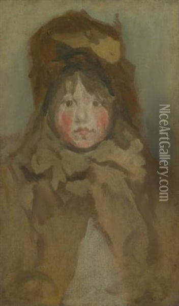 Portrait Of A Child Oil Painting - James Abbott McNeill Whistler
