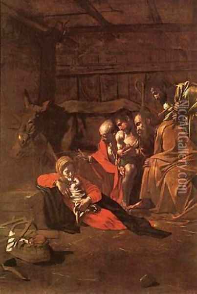 Adoration of the Shepherds Oil Painting - Michelangelo Merisi Da Caravaggio