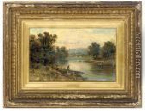The River Thames At Twickenham Oil Painting - Alfred Augustus Glendening