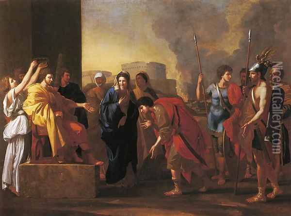 The Continence of Scipio (after Nicholas Poussin) Oil Painting - John Smibert