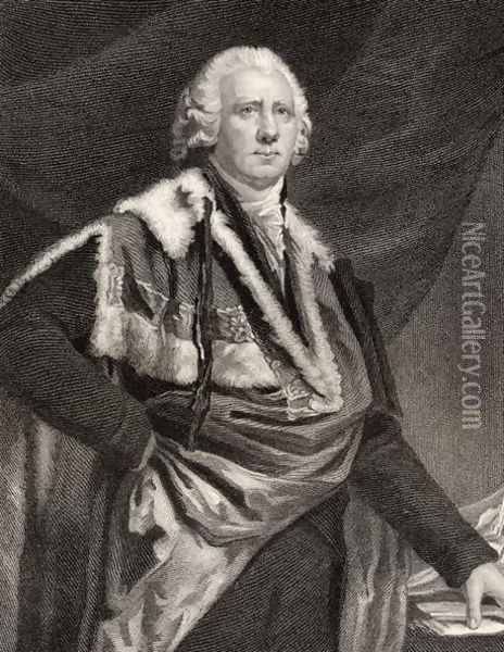 Henry Dundas, engraved by S. Freeman, from National Portrait Gallery, volume III, published c.1835 Oil Painting - Sir Henry Raeburn