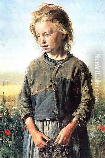 Beggar (Fisher Girl) Oil Painting - Ilya Efimovich Efimovich Repin