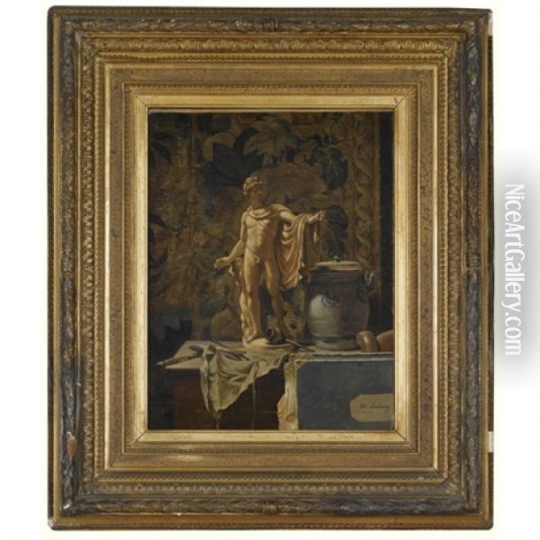 Still Life Featuring The Apollo Belvedere Oil Painting - Theodore Frederic de Salmon