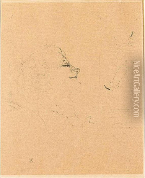 Yvette Guilbert -pessina (wittrock 274) Oil Painting - Henri De Toulouse-Lautrec