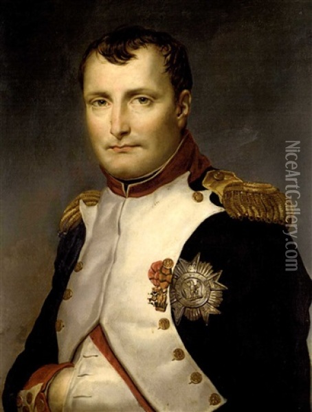 Portrait Of Napoleon Oil Painting - Jacques-Louis David