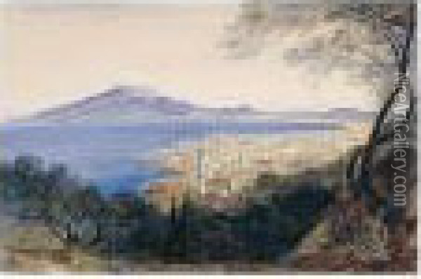 Signed With Monogram Oil Painting - Edward Lear
