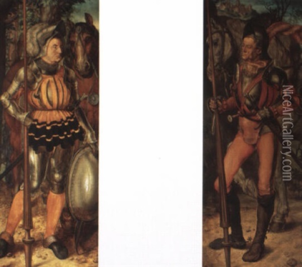 Portrait Of Stephan Paumgartner As St. George Oil Painting - Albrecht Duerer
