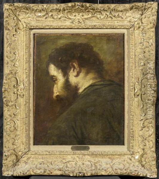 A Man Oil Painting - Adolphe Felix Cals