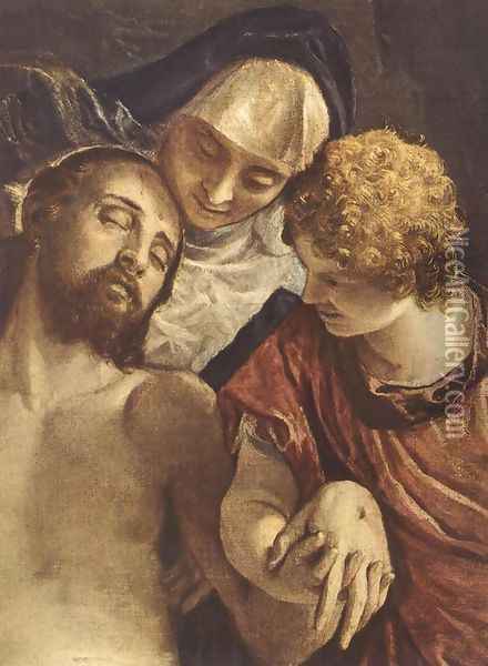 Pieta (detail) 1576-82 Oil Painting - Paolo Veronese (Caliari)