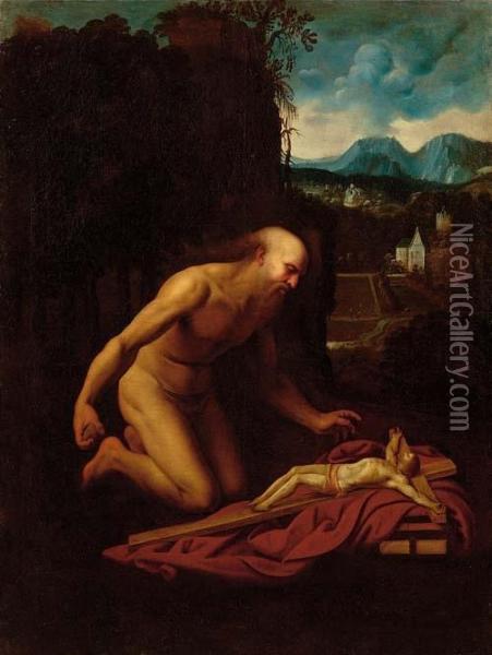 San Gerolamo Penitente Oil Painting - Cesare da Sesto