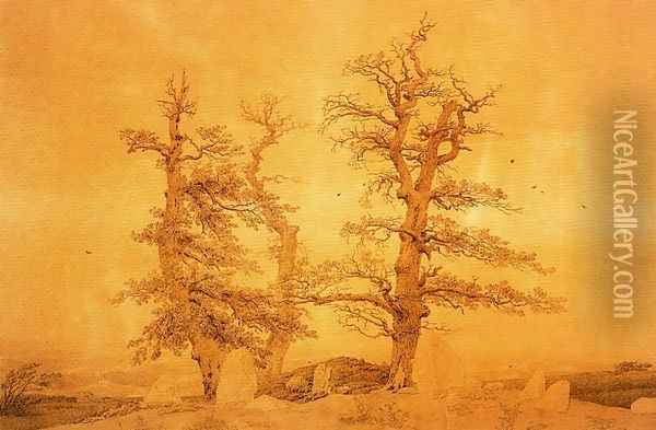 Dolmen by the Sea Oil Painting - Caspar David Friedrich
