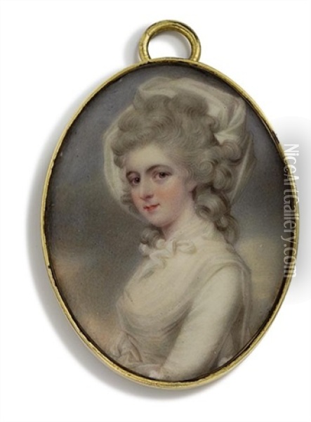 Lady Anne Horatia Seymour, Nee Waldegrave (after John Downman, A.r.a) Oil Painting - Henry-Pierce Bone