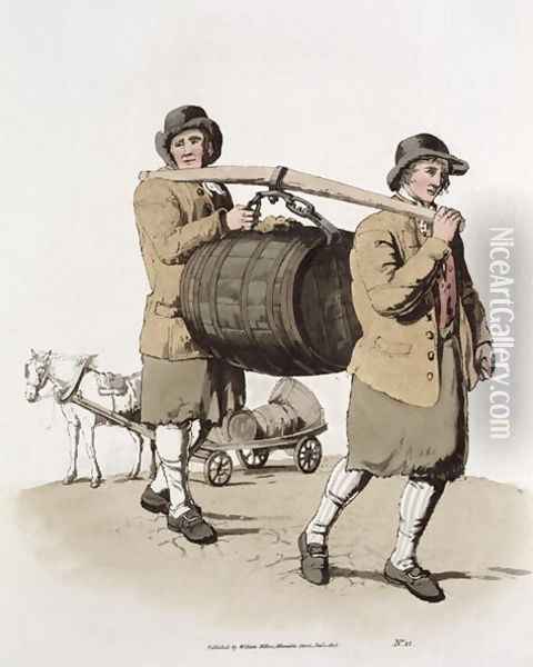 Brewers, from Costume of Great Britain published by William Miller, 1805 Oil Painting - William Henry Pyne
