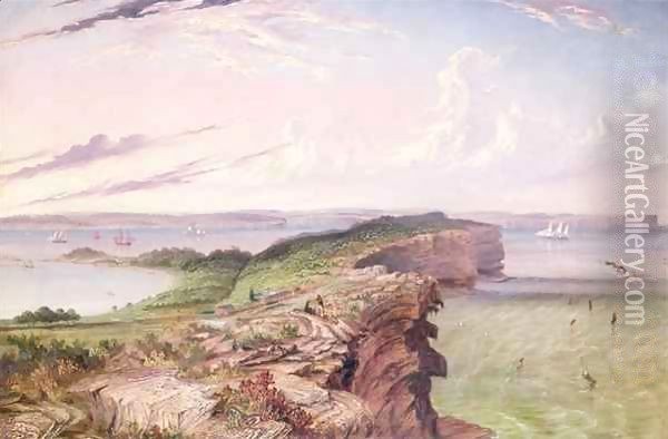 The North Head Entrance to Port Jackson, the Inner South Head, the Gap and Watson's Bay Oil Painting - Thomas Baines