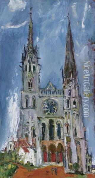 La Cathedrale De Chartres Oil Painting - Chaim Soutine