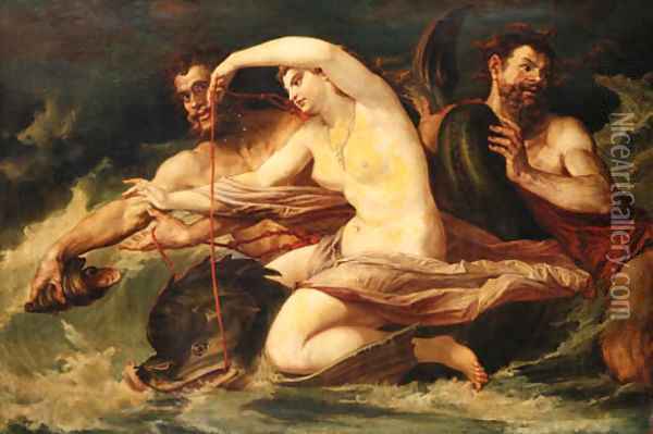 Neptune and Amphitrite Oil Painting - Continental School