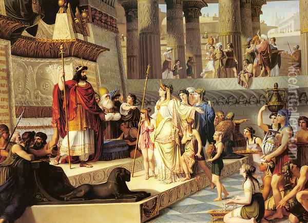 Solomon And The Queen Of Sheba Oil Painting - Giovanni Demin