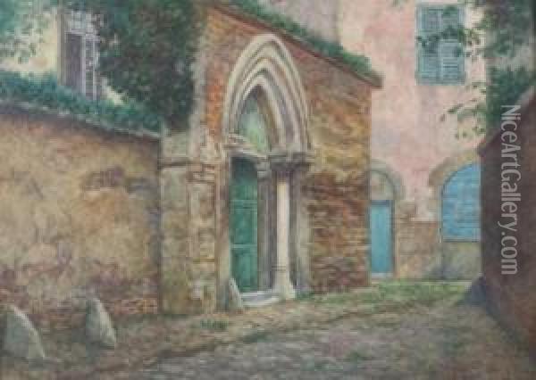 Thearched Doorway Oil Painting - Gaston Le Mains