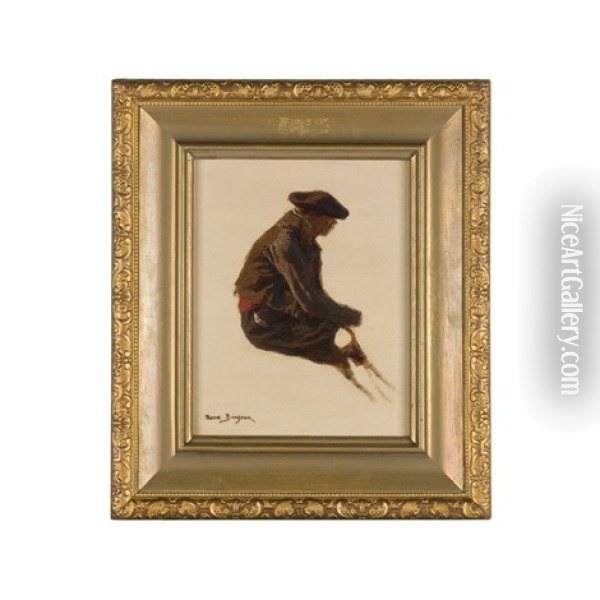 Sketch Of A Seated Gentleman Oil Painting - Rosa Bonheur