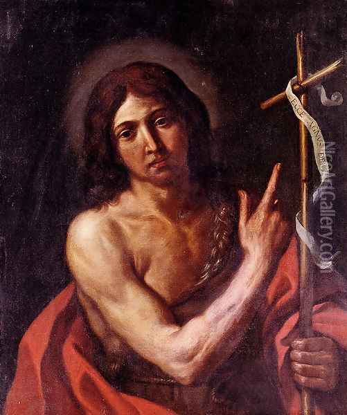 Saint John The Baptist Oil Painting - Giovanni Francesco Barbieri