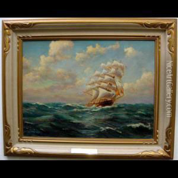 The Sail Oil Painting - Godfrey Sykes