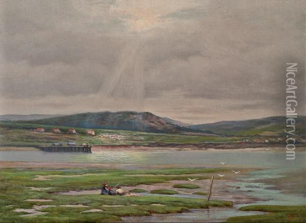 Wasserlandschaft Oil Painting - William B. Turner