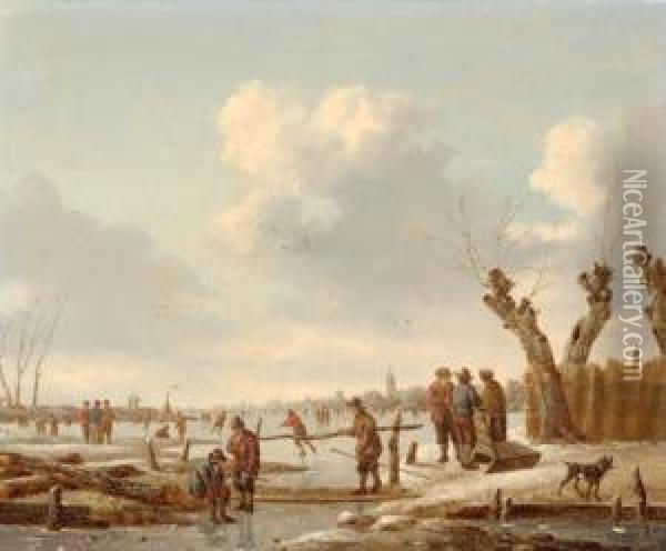 Wintervergnugen Oil Painting - Jacobus Van Der Stok