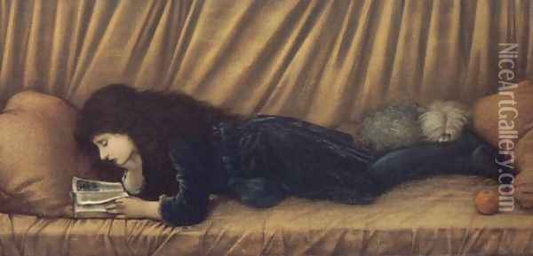 Katie Lewis 2 Oil Painting - Sir Edward Coley Burne-Jones