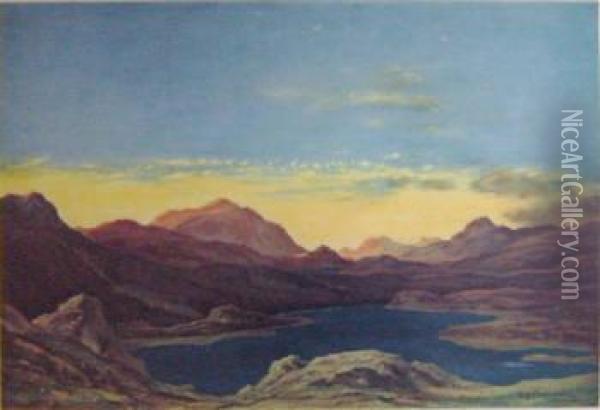Highland Scene Oil Painting - David Young Cameron