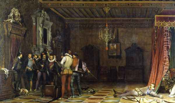 The Murder of the Duke of Guise Oil Painting - Paul Delaroche