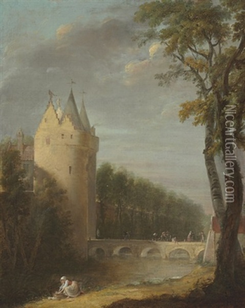 The Gate Of Flanders, Brussels Oil Painting - Hubert Robert