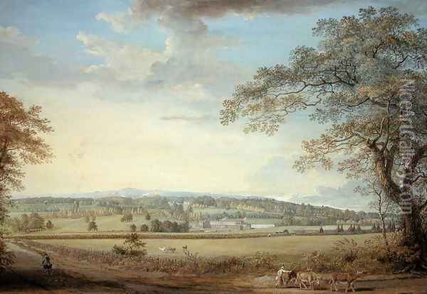 Whatman Turkey Mill in Kent, 1794 Oil Painting - Paul Sandby