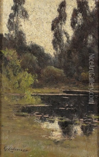 Seeuferpartie Im Wald Oil Painting - Giuseppe Cadenasso