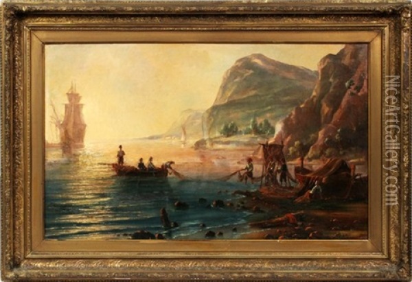 Harbor Scene Oil Painting - Pietro Bello